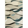 thumbnail image 1 of HomeRoots 353110 5 x 8 ft. Wool Ivory & Blue Area Rug, 1 of 1