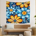 thumbnail image 3 of Boho Decor College Tapestry for House Office Bedroom - Modern Vector Design Midcentury Large Tapestry - Nature Retro Boho Colorful Durable Wall Hanging Tapestry 51x59 Inch, 3 of 5