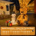 thumbnail image 4 of 2 Pack 33FT 300LED Outdoor Christmas Star Icicle Lights With Remote, 11 Modes, IP44 Waterproof, Timer & Memory Fuction,Dimmable, Plug In Dual Color Changing String Lights With Star Pendants, 4 of 13