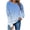 Blue, variant on Womens Fall Crewneck Sweatshirts Ghost Halloween Outfits Loose Long Sleeve Gradient Sweat Shirts Casual Lounge Wear Blue, 2XL