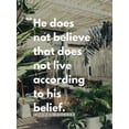thumbnail image 2 of ArtsyQuotes 25x32 Gold Ornate Wood Framed with Double Matting Museum Art Print Titled - Thomas Fuller Quote: According to His Belief, 2 of 4