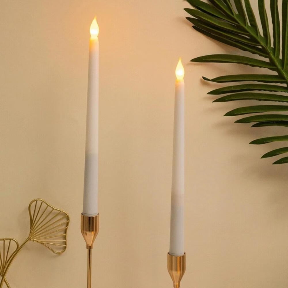 Flickering Taper Candles, LED Flameless Candles, Battery Operated for