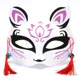 thumbnail image 1 of Mask Half Face Hand-painted Cat Fox Mask Anime Demon Slayer Masquerade Halloween Festival Cosplay Prop Gong Bohan unisex, 1 of 2