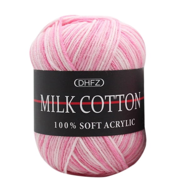 Naiovety 50g/bola colorida de 3 capas de hilo hecho a mano DIY bufanda almohada manta tejer ganchillo hilo de algodón de leche Tela de costura y artesanía 01# Naiovety JJ14706-01