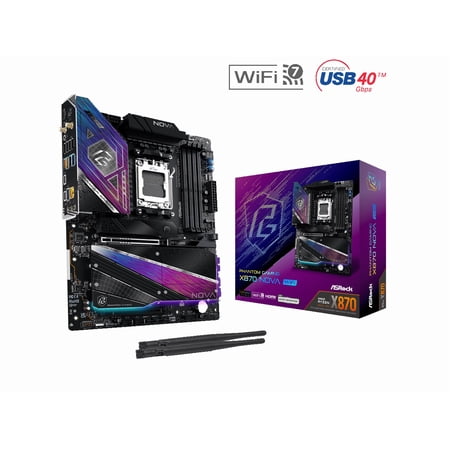 ASRock Phantom Gaming X870 Nova WiFi AM5 AMD X870 ATX Motherboard