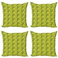 thumbnail image 1 of Lemons Throw Pillow Cushion Case Pack of 4, Simplistic Vibrant Colors Vitamin C Colorful Graphic, Modern Accent Double-Sided Print, 4 Sizes, Olive Green Yellow, by Ambesonne, 1 of 2