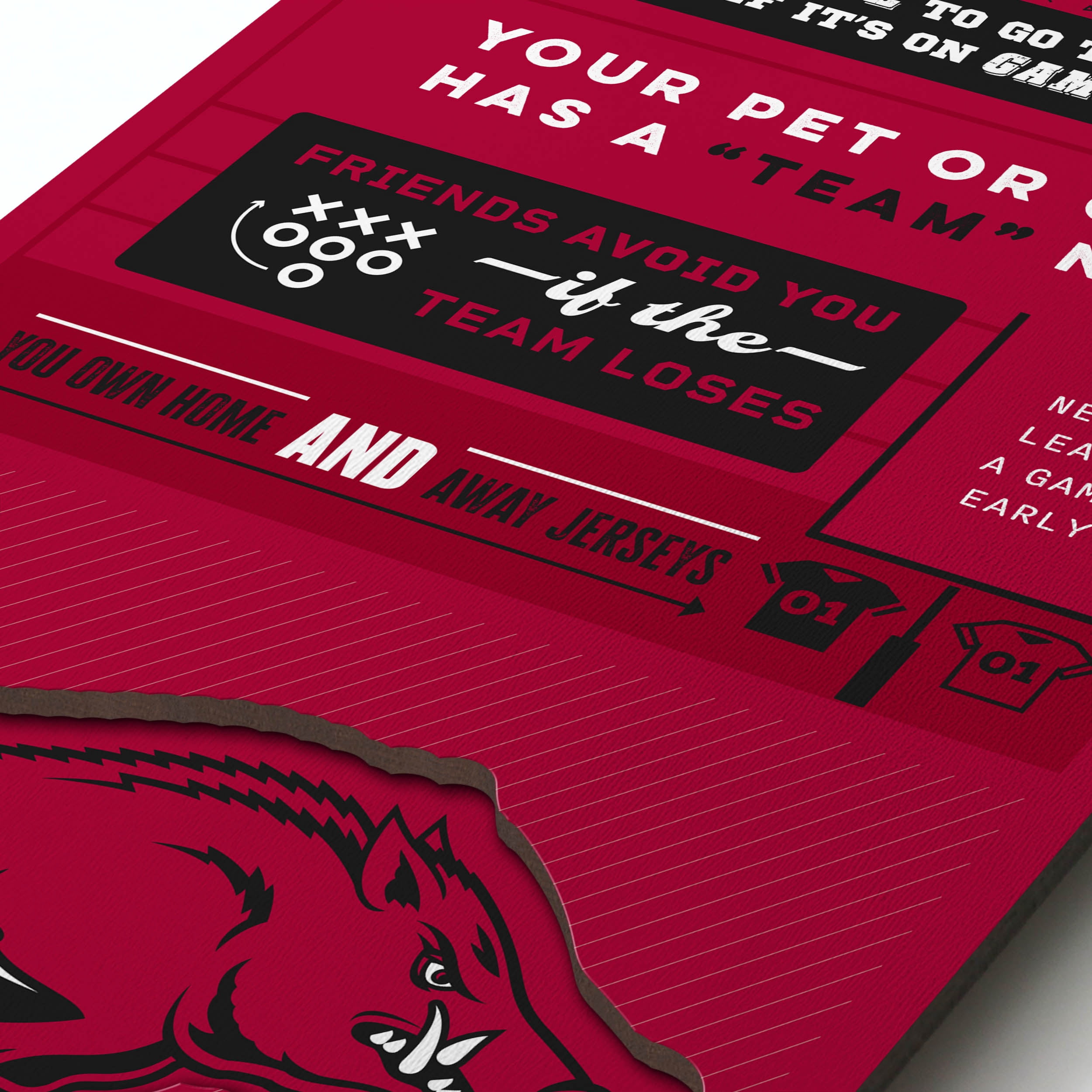 YouTheFan NCAA Arkansas Razorbacks 3D Top 10 Wall Art