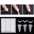 thumbnail image 3 of Pegatinas de uñas francesas, pegatinas de uñas autoadhesivas blancas para uñas, manicura francesa, pegatinas para puntas de manicura, forma de plantilla 1, 3 of 6