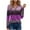 Purple, variant on fheaev Zip Front Long Sleeve Shirts for Women Casual Splicing Color V-Neck Tunic Tops Casual Fall Ladies Basic Tees Blouses Wearring with Leggings