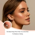 thumbnail image 6 of 2 Pairs Titanium Black Onyx & Star Earrings - Flat Back Earring Black Stud Earrings for Men & Women -Hypoallergenic, Trendy Earring Ideal for Daily Wear, Parties & Gifting, 6 of 6