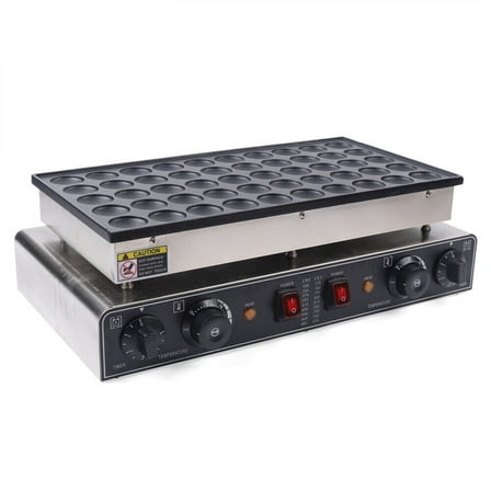 50 pcs Commercial Electric Mini Dutch Pancake Maker Waffle Baker Nonstick 110V