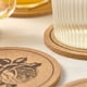 thumbnail image 4 of Posavasos de corcho, 12 juegos resistentes al calor e impermeables con soportes de metal, los mejores posavasos redondos naturales reutilizables para mesas de cristal de bar., 4 of 5