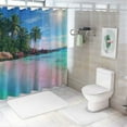 thumbnail image 7 of Orinice   Bathroom Sets, Beach Palm Sea Tree Tropical Waterproof Polyester Shower Curtain Sets with Non-Slip Rugs and Bath Mat for Bathroom Decor Set 36x72, 7 of 7