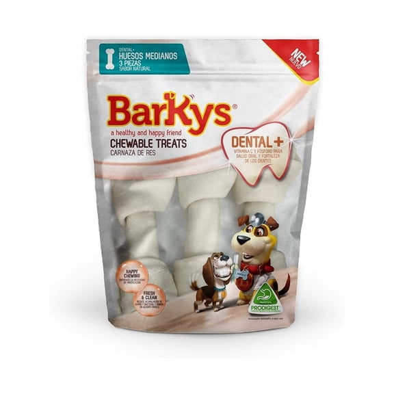 BARKYS HUESO 5-6 NF DENTAL 3 PZS