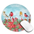thumbnail image 2 of Disketp Winter Birds On The Fence Small Mouse Pad 7.9x7.9 Inches,Washable Round Mousepad For Office Laptop Computer,Non-Slip Rubber Base Mouse Pads For Wireless Mouse, 2 of 9