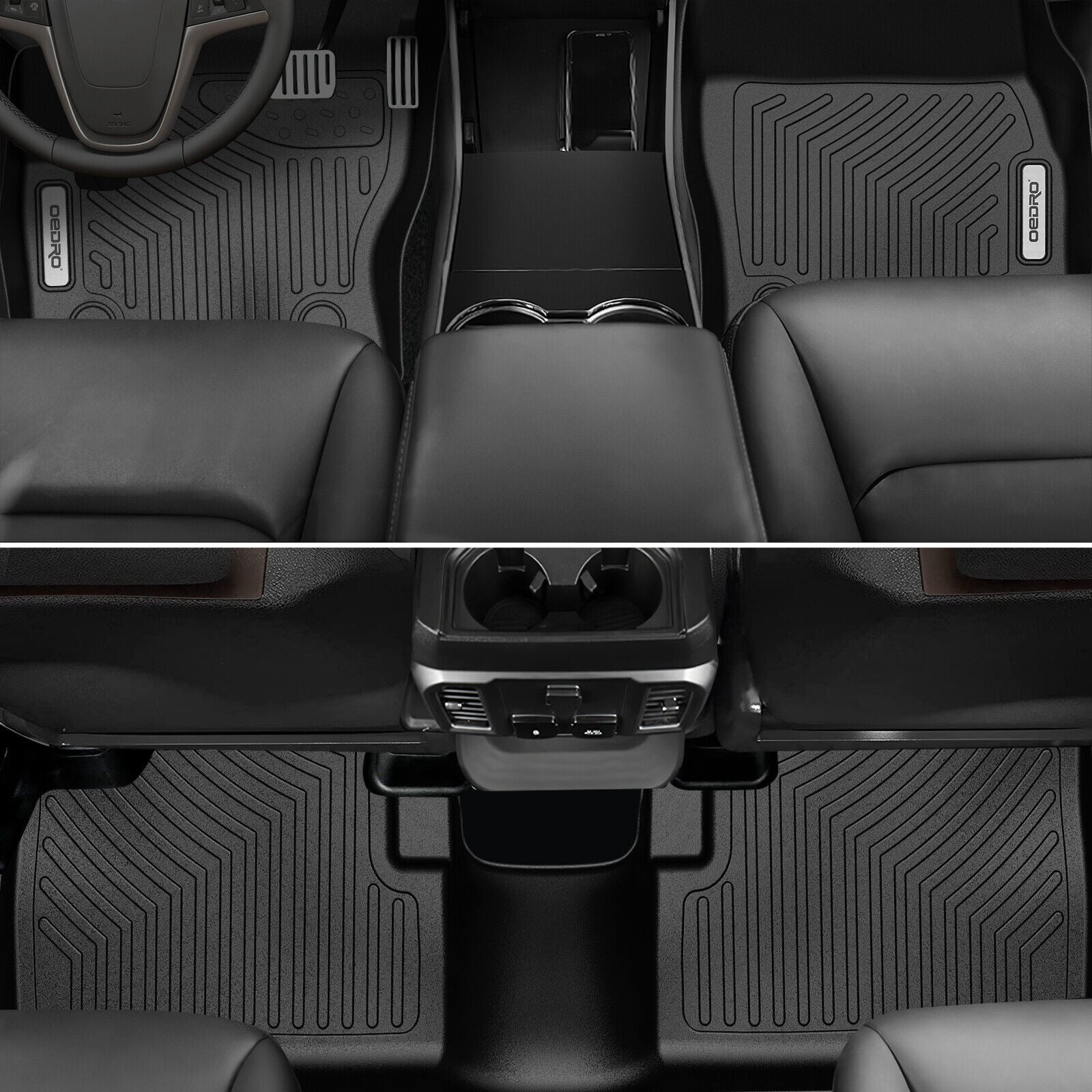 RVNI Floor Mats Liners for 2013-2019 Ford Escape 2013-2018 C-Max TPE All-Weather Guard