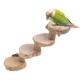 thumbnail image 3 of EIGTHTAIL Bird Wooden Platform Natural Wood Stand 4 Steps Ladder Parrot Chewing Toy, 3 of 11