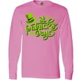 thumbnail image 3 of Inktastic St. Patrick's Day Hand Lettering with Green Top Hat Long Sleeve T-Shirt, 3 of 5