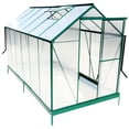 thumbnail image 2 of imerelez 6.3'*12.2'*7' Polycarbonate Greenhouse, Heavy Duty Outdoor Aluminum Walk-in Green House Kit with Rain Gutter, Vent and Door for Backyard Garden, color green, 2 of 8
