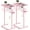 Pink, variant on C Shaped End Table with Tiltable Surface, Set of 2, Adjustable Height Side Table, Slide Under Couch Table TV Tray for Eating, Sofa Tray for Livingroom, Bedroom Pink