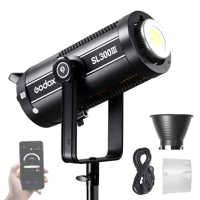Lámpara de vídeo LED Godox SL300III 300W 99300Lux 5600K CRI96+