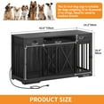 thumbnail image 2 of Craftian Large Dog Crate Furniture TV Stand with Charging Station, 63in Rustic Heavy Duty Metal Wooden Dog Crate and Kennel for Small Medium Large Dogs - Gray, 2 of 8