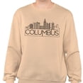 thumbnail image 2 of Skyline Columbus Ohio Sweatshirt Unisex Medium Sand, 2 of 5