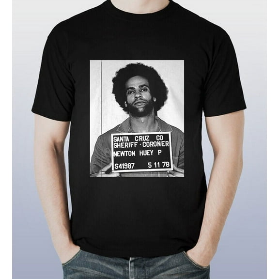 VINTAGE huey p newton Short Slevee Black T-Shirt