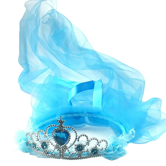 ZPAQI Wedding Flower Girls Crowns crown Garland Romantic Tulle Veil Wreath Headband