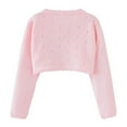 thumbnail image 3 of ibuvkizy Girls Cardigan Fall Winter Toddler Kids Baby Girls Fashion Cute Color Long Sleeved Thin Style Button Cardigan Sweaters Pink,4 Years, 3 of 6