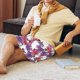 thumbnail image 5 of Balery Peonies Pantalones cortos de pijama de punto de algodón para hombre con cinturilla y bolsillos-Medium, 5 of 6