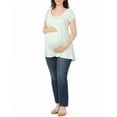 thumbnail image 2 of White Mark Women’s Maternity Short Sleeve Empire Waist Tunic Top, 2 of 6