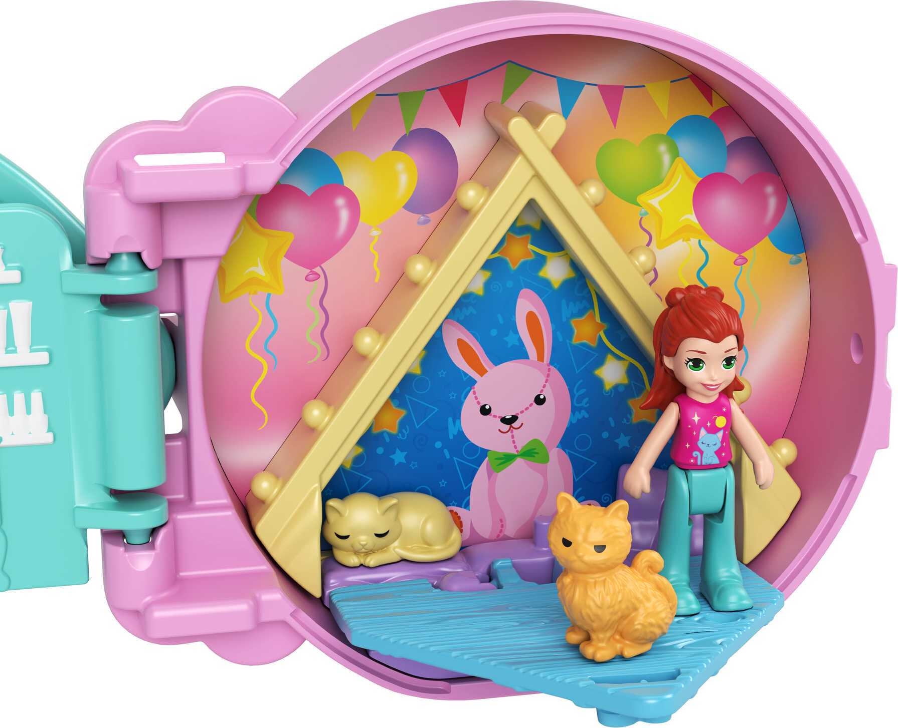 Buy Polly Pocket Sleepy Pets Animal Shaped 4-Panel Compact, 4 & Up ...