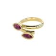 thumbnail image 1 of Anillo para Mujer con Cristal Fino Swarovski Navette–  Bañado en Oro 14k– Anillo Elegante y Brillante-Aretes de Mujer de Moda, Joyería para Mujer de Moda– Regalo especial Ortiz Espinosa Temporada, 1 of 2