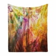 thumbnail image 1 of Modern Soft Flannel Fleece Throw Blanket, Rainbow Water Painting Colored on a Canvas Painting Like Vision Image Print, Cozy Plush for Indoor and Outdoor Use, 60" x 80", Multicolor, by Ambesonne, 1 of 6