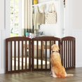 Wooden Freestanding Foldable Dog Gate, Pet Gate Indoor, Dog Gates for