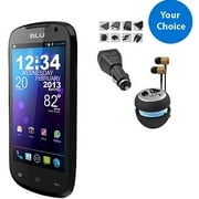 BLU Dash 4.0 D270a GSM Dual-SIM Android Cell Phone (Unlocked), Black and Accessory Kit w/Portable Speaker