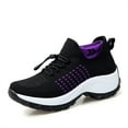 thumbnail image 2 of Hiigy Women's Sneaker Mesh Walking Shoes Air Cushion Waterproof Platform Socks Loafers Sports Shoes, 2 of 7