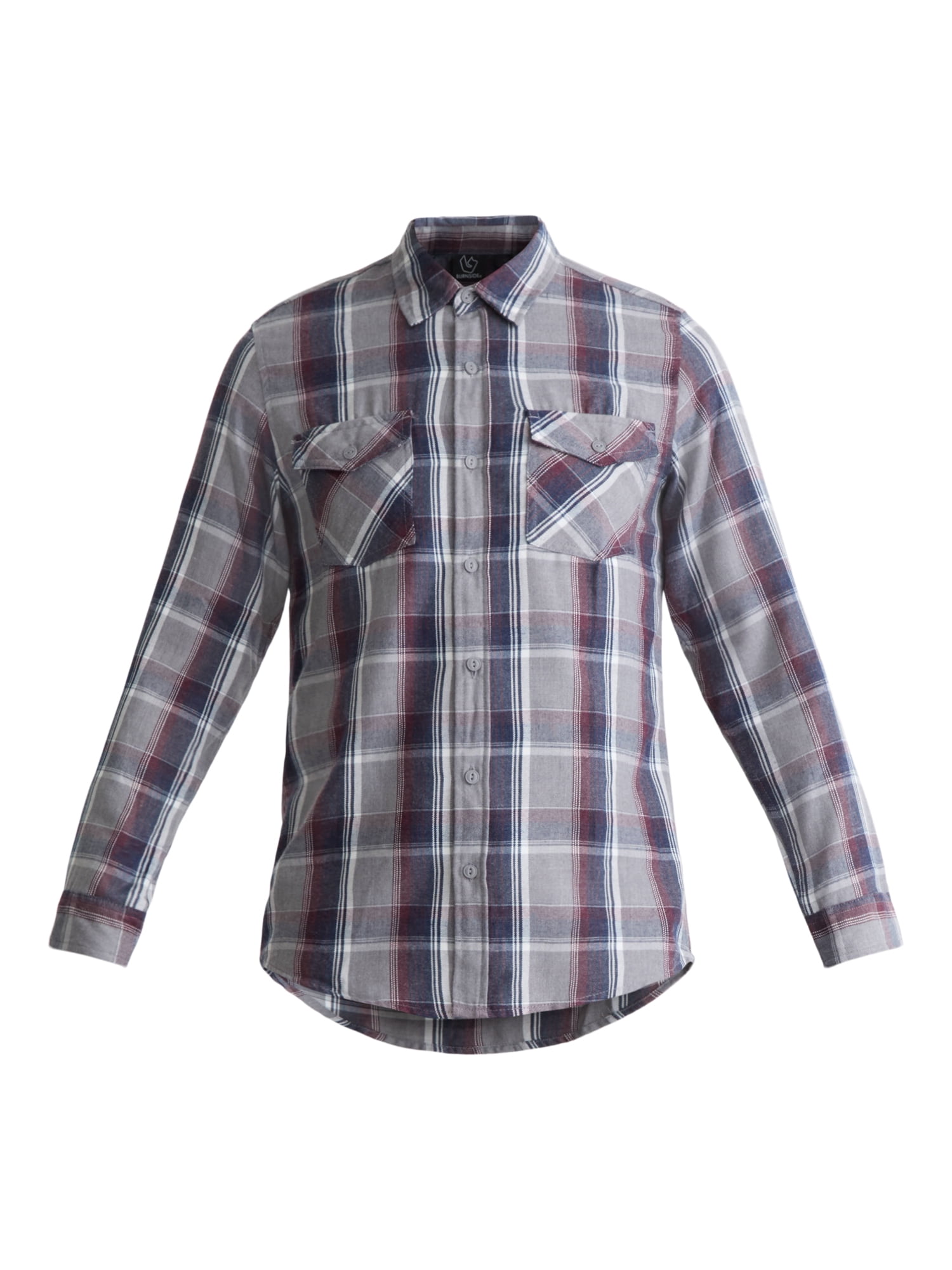 Burnside Men's and Big Men's Modern Fit Plaid Flannel Shirt with Long Sleeves, Sizes S-2XL