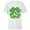 White, variant on Disney Donald Duck 4-Leaf Clover Retro St. Patrick's Day - Short Sleeve T-Shirt for Kids - Customized-White