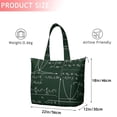 thumbnail image 4 of Math Equations Calculus Formulas Green Pattern Travel Tote Bags for Women Carry On,Large Weekender Bags for Women Travel,Multi Functional Duffle Bag for Work,Shopping,Sports, 4 of 5