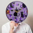 thumbnail image 6 of Yayeee Wall Clock Battery Operated 11.9" Silent Quartz Non-Ticking for Living Room Decor, Halloween Cats, 6 of 8