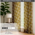 thumbnail image 6 of Vargottam Cotton Curtains for Windows - 3-in-1 Rod Pocket/Back Tab Short Window Drapes - Light Filtering Cotton Panels - Set of 2, 52"x63" - Dandelions Flower Print (Yellow), 6 of 8
