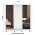 thumbnail image 3 of Ropero Closet Madesa Lyon 3 Puertas Con Espejos Pies Blanco, 3 of 5