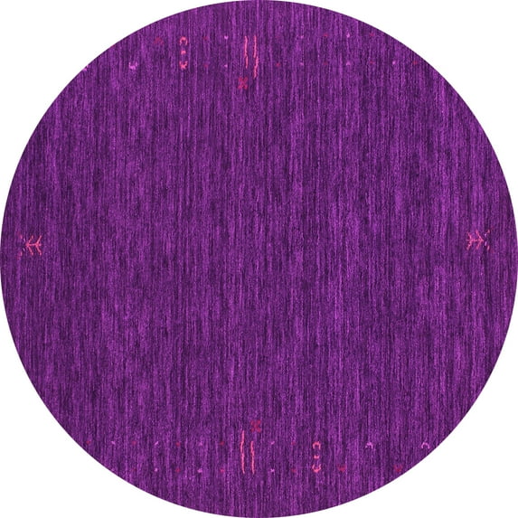 Ahgly Company Indoor Round Abstract Pink Contemporary Area Rugs, 5' Round