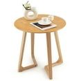 thumbnail image 1 of Costway 24" Round Side Table Solid Rubber Wood End Table Beside Sofa&Bed for Small Space, 1 of 10