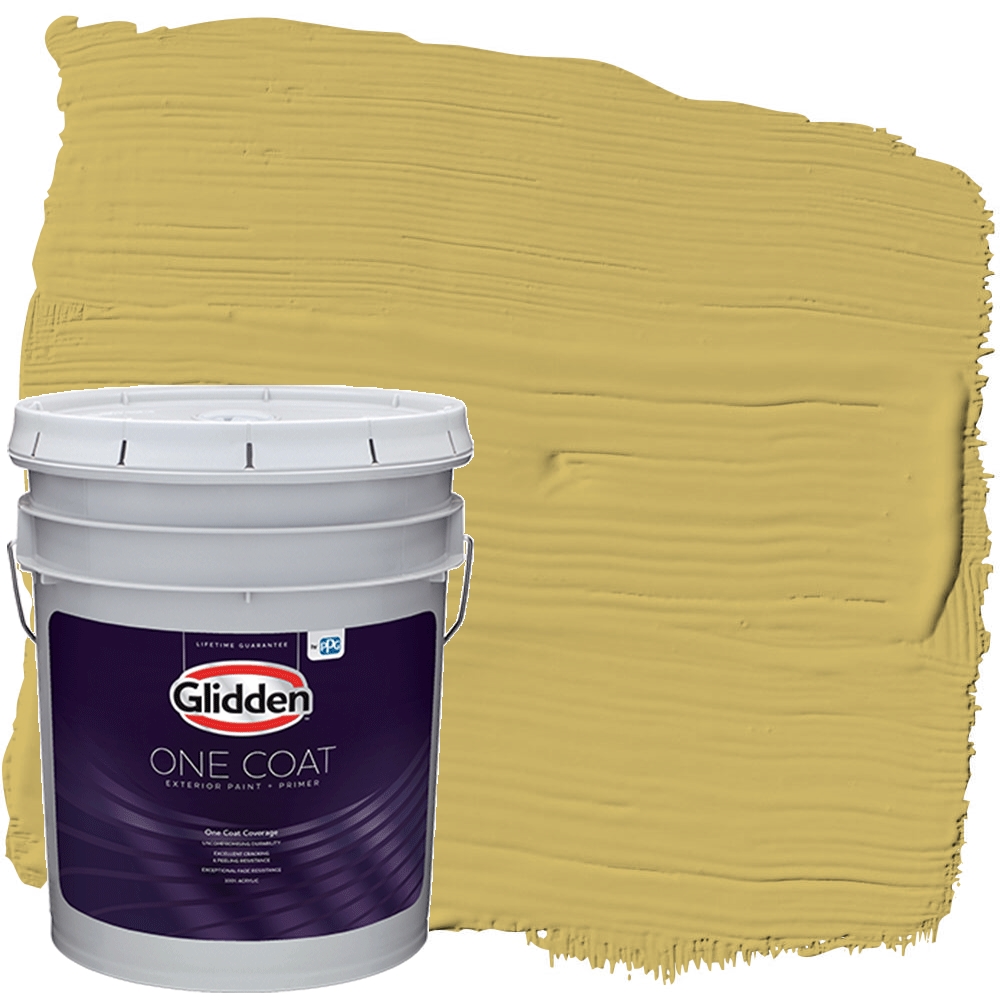 Glidden One Coat Exterior Paint and Primer, Split Pea Soup