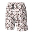 thumbnail image 4 of Fuzoiu Cute Baseball Print Men's Beach Shorts,Men's Swim Trunks,Quick Dry Board Shorts with Pockets,Men's Bathing Suits for Surfing, Running, and Casual Wear-3X-Large, 4 of 6