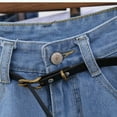 thumbnail image 5 of Women's Retro High Waisted Rolled Denim Jean Shorts with Pockets, 5 of 5