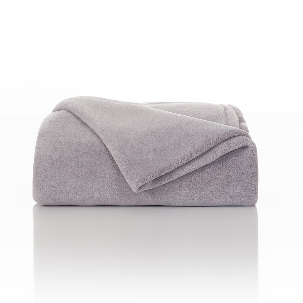 Supersoft Twin XL Bed Blanket in Gray, Sized for College Dorm Beds